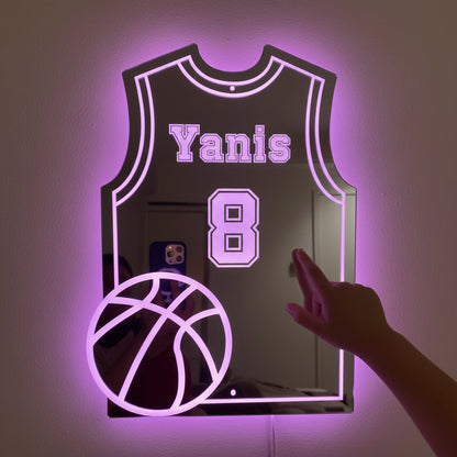 LumiBasket | Gepersonaliseerde LED-basketbalspiegel