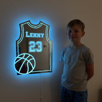 LumiBasket | Gepersonaliseerde LED-basketbalspiegel