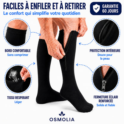 Bas de compression à fermeture éclair Osmolia™